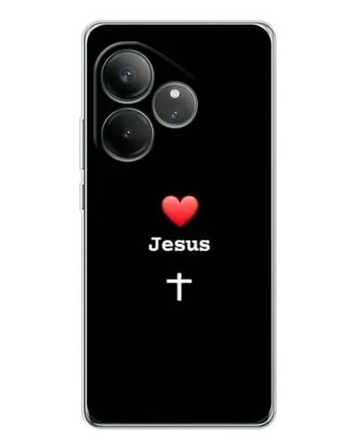 Чехол для Realme GT Neo 6 с картинкой «Сердце - Jesus»