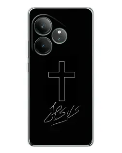 Чохол для Realme GT Neo 6 з картинкою «Графічний хрест Jesus»