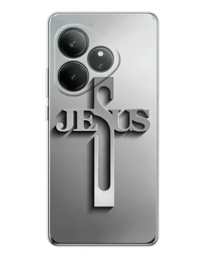 Чохол для Realme GT Neo 6 з картинкою «Металевий хрест Jesus» Чохол для Realme GT Neo 6 з картинкою «Металевий хрест Jesus»