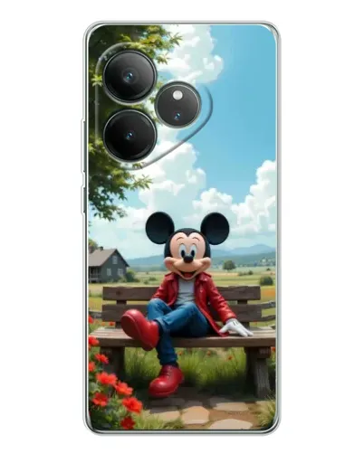 Чехол для Realme GT Neo 6 с картинкой «Микки на скамейке» Чехол для Realme GT Neo 6 с картинкой «Микки на скамейке»