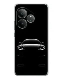 Чехол для Realme GT Neo 6 с картинкой «Силуэт Tesla Night»