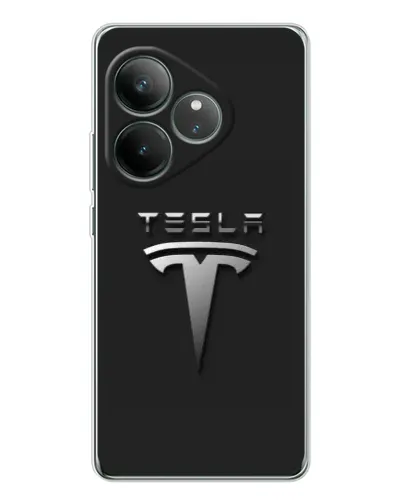 Чехол для Realme GT Neo 6 с картинкой «Стальной логотип Tesla» Чехол для Realme GT Neo 6 с картинкой «Стальной логотип Tesla»