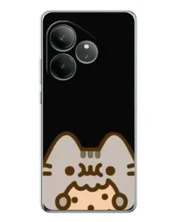 Чехол для Realme GT Neo 6 с картинкой «Пушин на черном»