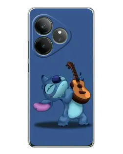 Чехол для Realme GT Neo 6 с картинкой «Стич с укулеле»