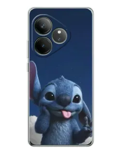 Чехол для Realme GT Neo 6 с картинкой «Стич в облаках»