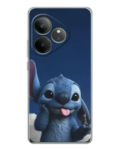 Чехол для Realme GT Neo 6 с картинкой «Стич в облаках»
