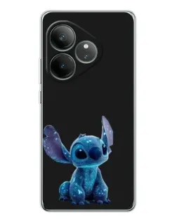 Чехол для Realme GT Neo 6 с картинкой «Стич на черном»