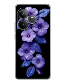 Чохол для Realme GT Neo 6 з картинкою «Фіолетові квіти з росою» Чохол для Realme GT Neo 6 з картинкою «Фіолетові квіти з росою»