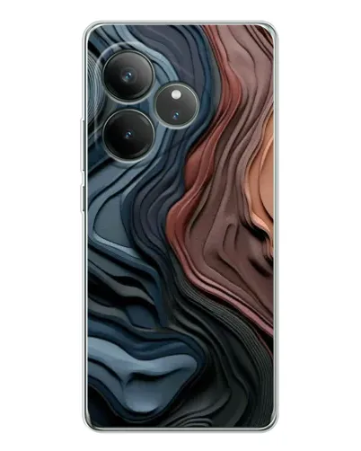 Чехол для Realme GT Neo 6 с картинкой «Цветные волны каньона»