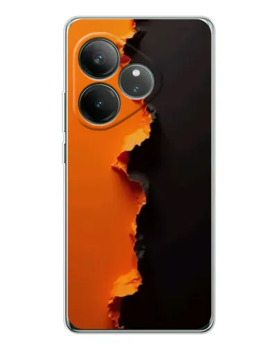 Чехол для Realme GT Neo 6 с картинкой «Оранжевый разлом»