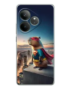 Чехол для Realme GT Neo 6 с картинкой «Капи-мен супергерой» Чехол для Realme GT Neo 6 с картинкой «Капи-мен супергерой»