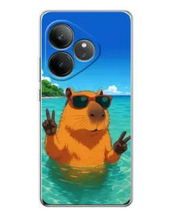 Чехол для Realme GT Neo 6 с картинкой «Морская капибара» Чехол для Realme GT Neo 6 с картинкой «Морская капибара»