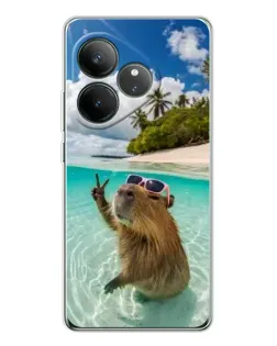 Чехол для Realme GT Neo 6 с картинкой «Капибара на море» Чехол для Realme GT Neo 6 с картинкой «Капибара на море»
