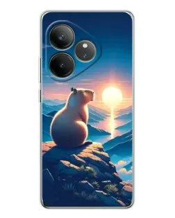 Чехол для Realme GT Neo 6 с картинкой «Закат солнца с капибарой» Чехол для Realme GT Neo 6 с картинкой «Закат солнца с капибарой»