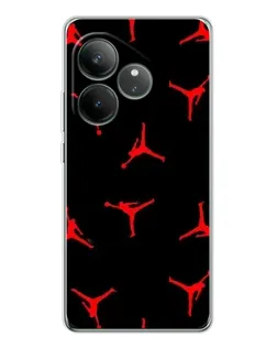 Чехол для Realme GT Neo 7 с картинкой «Jordan Red Pattern»