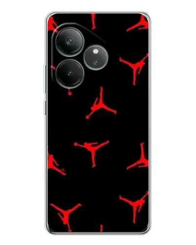 Чехол для Realme GT Neo 7 с картинкой «Jordan Red Pattern»