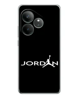 Чехол для Realme GT Neo 7 с картинкой «Jordan White Logo»