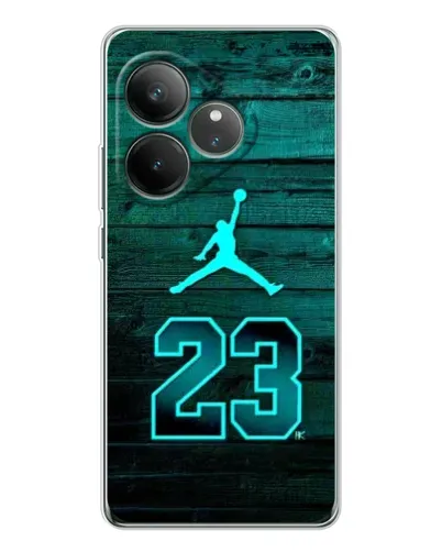 Чехол для Realme GT Neo 7 с картинкой «Jordan Cyan 23»