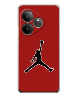 Чехол для Realme GT Neo 7 с картинкой «Jordan Red Back»