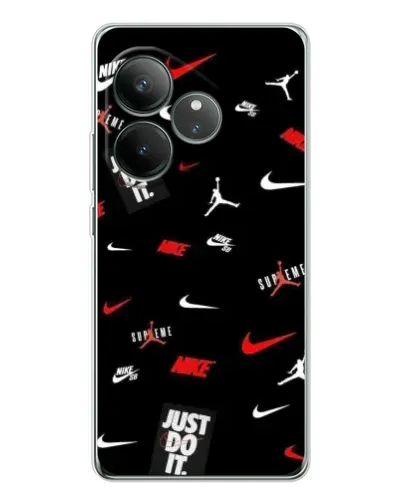 Чехол для Realme GT Neo 7 с картинкой «Nike Mix Pattern»