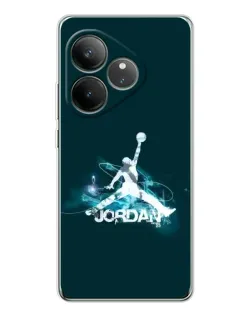 Чехол для Realme GT Neo 7 с картинкой «Jordan Blue Fire»