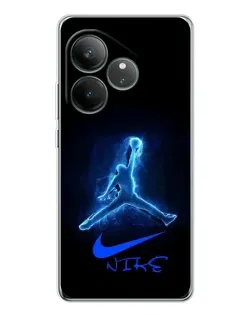 Чехол для Realme GT Neo 7 с картинкой «Jordan Neon Blue»