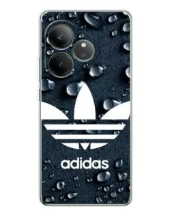 Чехол для Realme GT Neo 7 с картинкой «Adidas Trefoil Blue»
