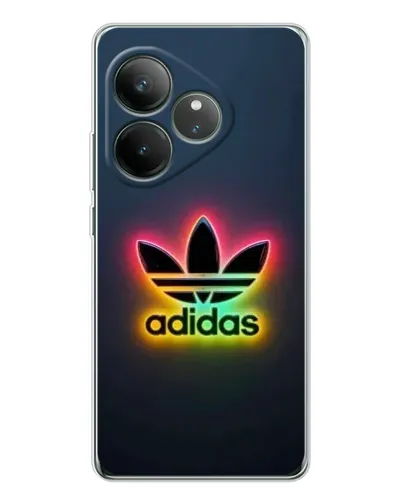 Чехол для Realme GT Neo 7 с картинкой «Неоновый Adidas»