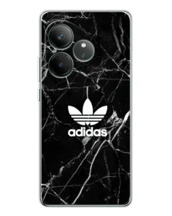 Чехол для Realme GT Neo 7 с картинкой «Белый мрамор Adidas»