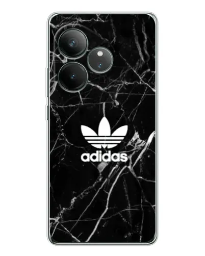 Чехол для Realme GT Neo 7 с картинкой «Белый мрамор Adidas»
