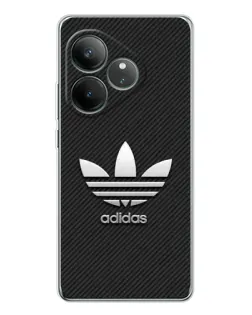 Чехол для Realme GT Neo 7 с картинкой «Adidas Карбоновая текстура»