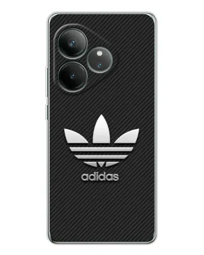 Чехол для Realme GT Neo 7 с картинкой «Adidas Карбоновая текстура»