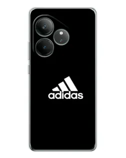 Чехол для Realme GT Neo 7 с картинкой «Черная классика Adidas»