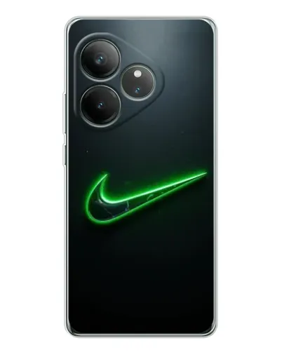 Чехол для Realme GT Neo 7 с картинкой «Неоновый контур Nike»