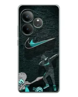 Чехол для Realme GT Neo 7 с картинкой «Спортивный арт Nike»