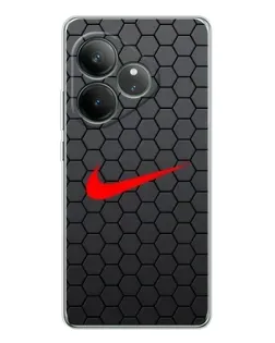 Чехол для Realme GT Neo 7 с картинкой «Nike — карбоновая сетка»