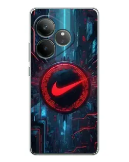 Чехол для Realme GT Neo 7 с картинкой «Техногенный стиль Nike»