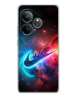 Чехол для Realme GT Neo 7 с картинкой «Огненный логотип Nike»