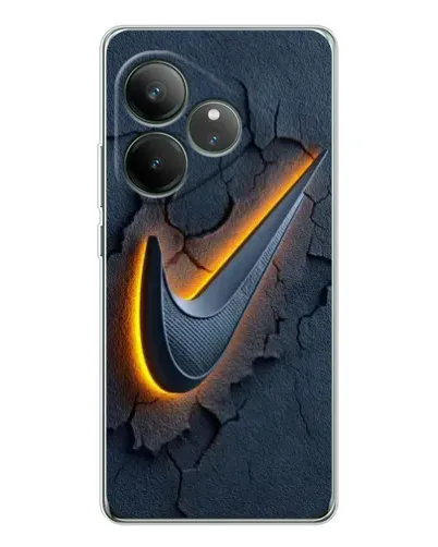 Чехол для Realme GT Neo 7 с картинкой «Объемный логотип Найк»