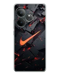 Чехол для Realme GT Neo 7 с картинкой «Nike — эффект разломов»