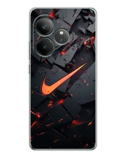 Чехол для Realme GT Neo 7 с картинкой «Nike — эффект разломов»