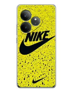 Чехол для Realme GT Neo 7 с картинкой «Желтый текстурный Nike»