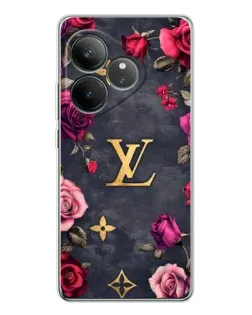 Чехол для Realme GT Neo 7 с картинкой «Цветочный Louis Vuitton»