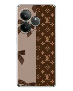 Чехол для Realme GT Neo 7 с картинкой «Louis Vuitton — банты»