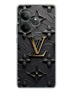 Чехол для Realme GT Neo 7 с картинкой «Кожаная текстура LV»