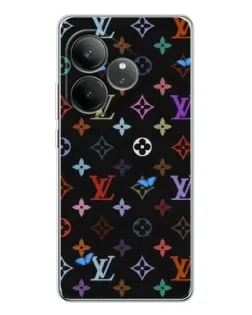 Чехол для Realme GT Neo 7 с картинкой «Цветная монограмма LV»