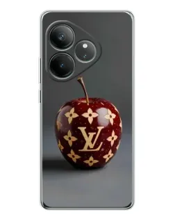 Чехол для Realme GT Neo 7 с картинкой «Красное яблоко LV»