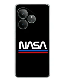 Чехол для Realme GT Neo 7 с картинкой «NASA — классика Red Blue»