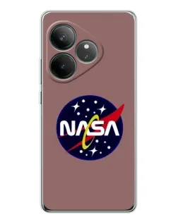 Чехол для Realme GT Neo 7 с картинкой «NASA — ретро космос»