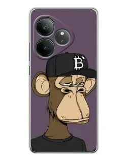 Чехол для Realme GT Neo 7 с картинкой «Bored Ape в кепке»